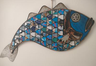 Suspension murale " Poisson breton"